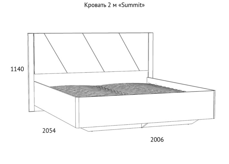 Кровать «Summit» 1.8 м схема Парк Мебели