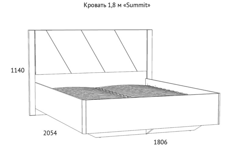 Кровать «Summit» 1.6 м схема Парк Мебели