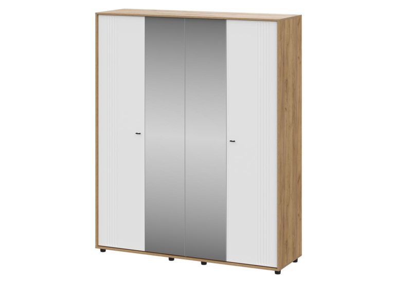 Шкаф 4-створчатый «Милан» Белый SV-Мебель